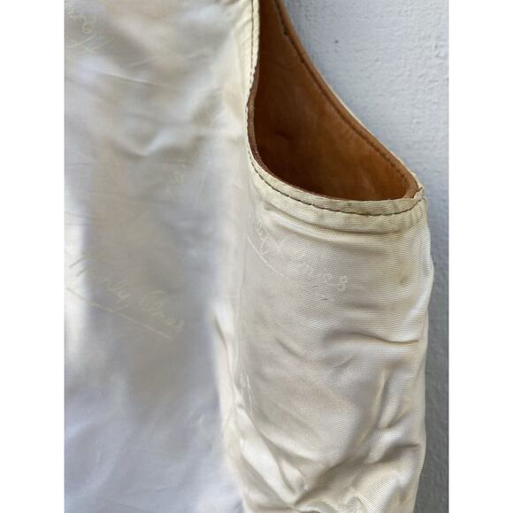 Genuine Leather Men's Vintage Button Vest Made in‎ Mexico Size 44 Tan/Brown - Picture 10 of 16